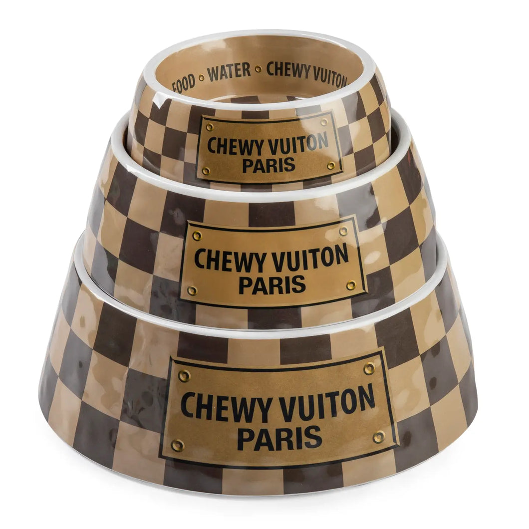 Gamelle  pour chien  CHEWY VUITON - Plu'to Chic 