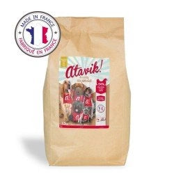 Croquettes chien ATAVIK sans céréales au poulet - Made in France - Plu'to Chic 